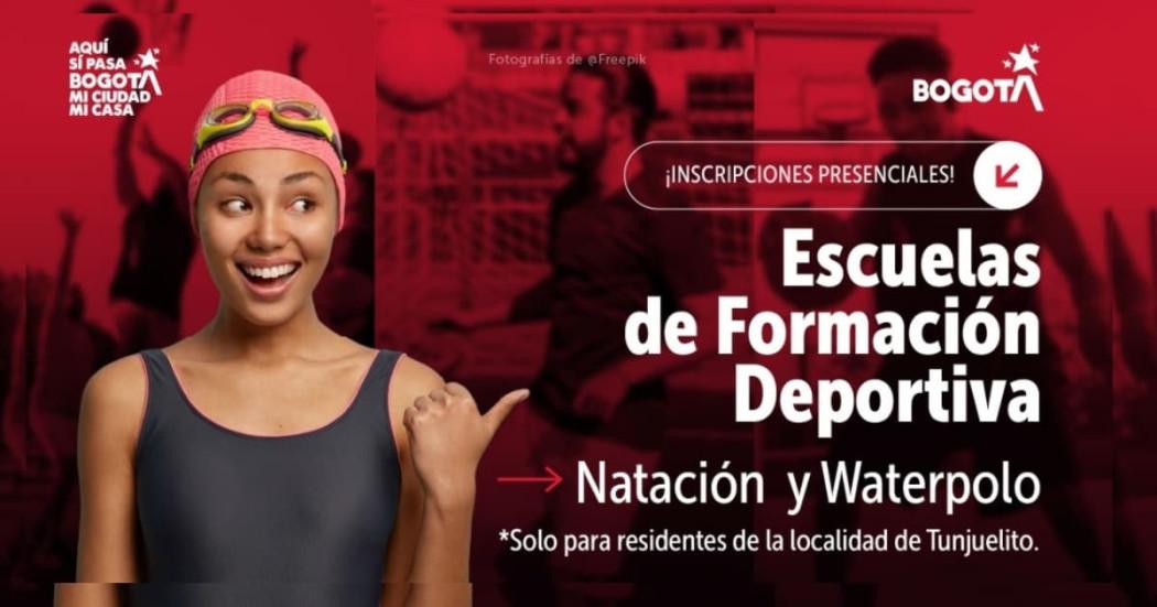 Foto de la convocatoria natación y waterpolo en Bogotá marzo de 2026.