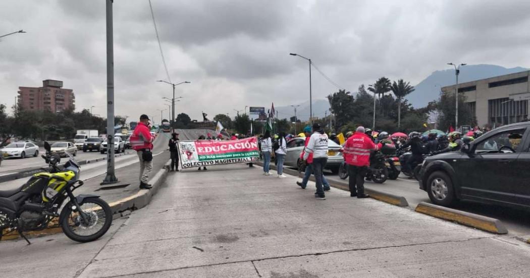 Foto de una manifestación en Bogotá