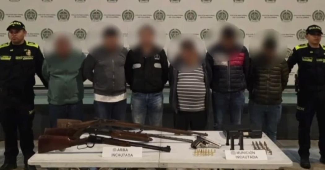 Capturados con armas y municiones incautadas