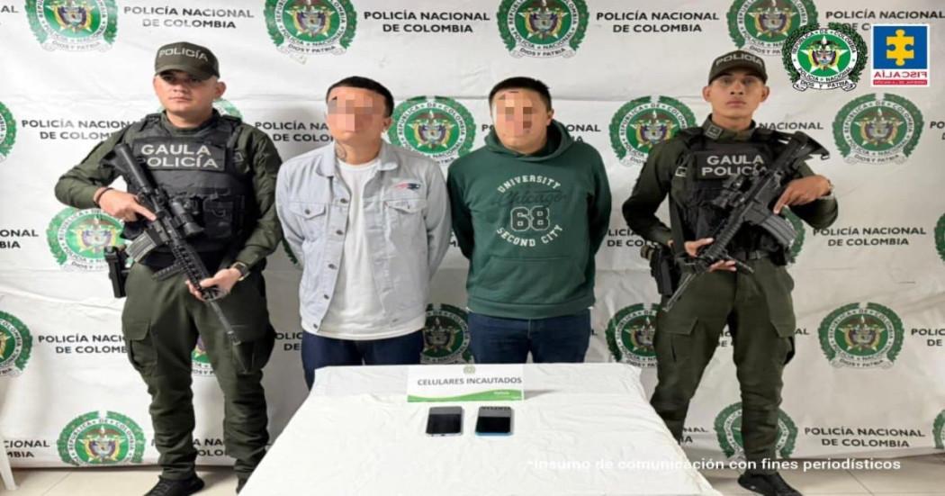 Foto de dos capturados. 