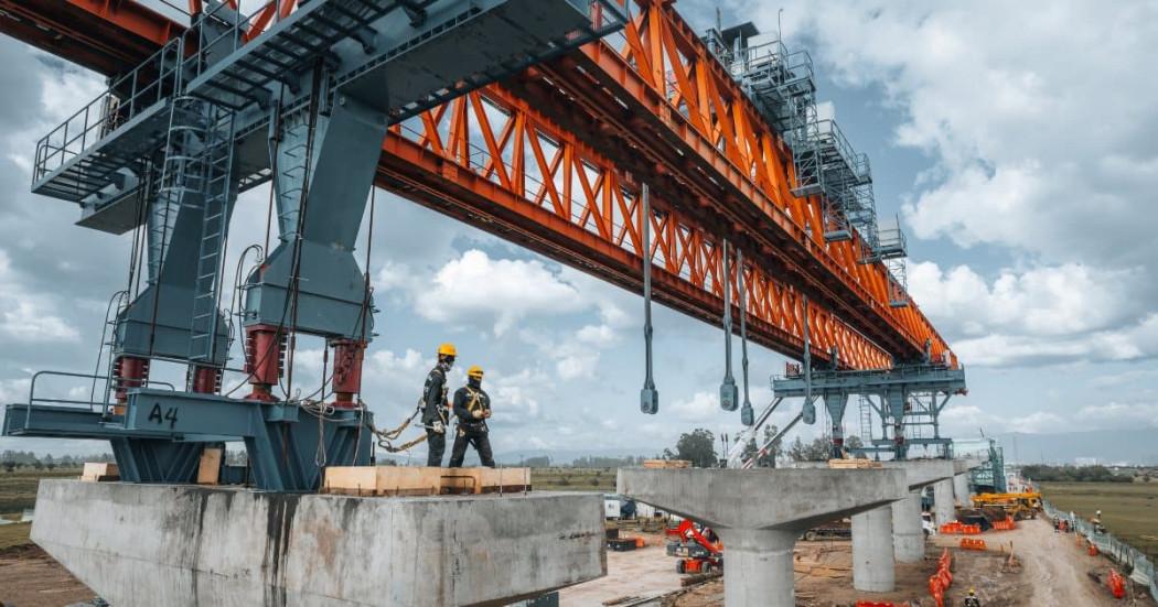 Foto de un frente de obra del Metro de Bogotá