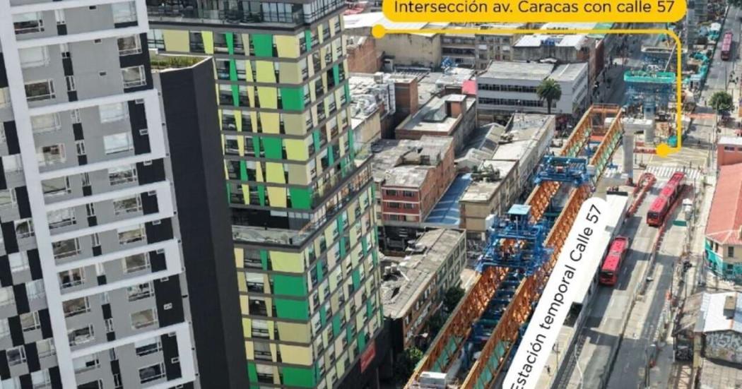 Foto de un frente de obra del Metro 