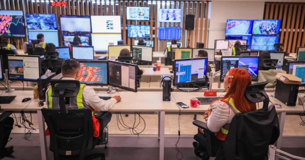 Foto del Centro de Control de la Operación de TransMilenio 
