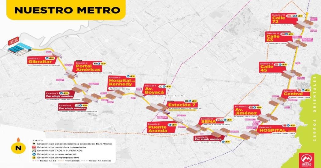 Pieza gráfica del Metro
