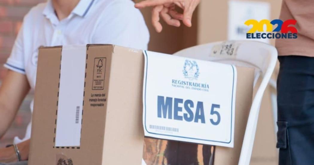 Mesa de votación 