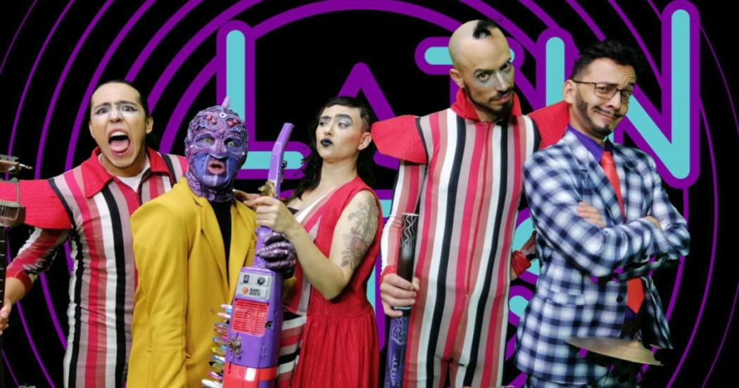 Imagen gráfica relacionada con la convocatoria que muestra 5 artistas sonriendo