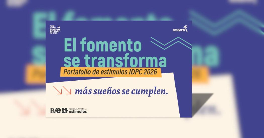 Imagen de afiche oferta de estímulos IDPC 2026