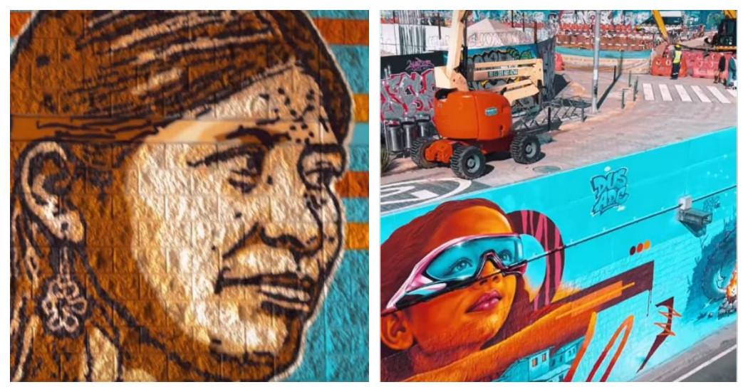 Foto de arte alrededor del intercambiador de la calle 72