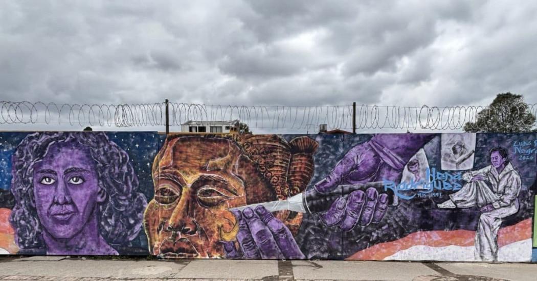 Foto de mural del Metro en la avenida Caracas con calle 45.