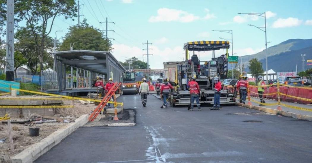 Foto de las obras de ampliación de las estaciones de TransMilenio Calle 187 y Terminal en Bogotá