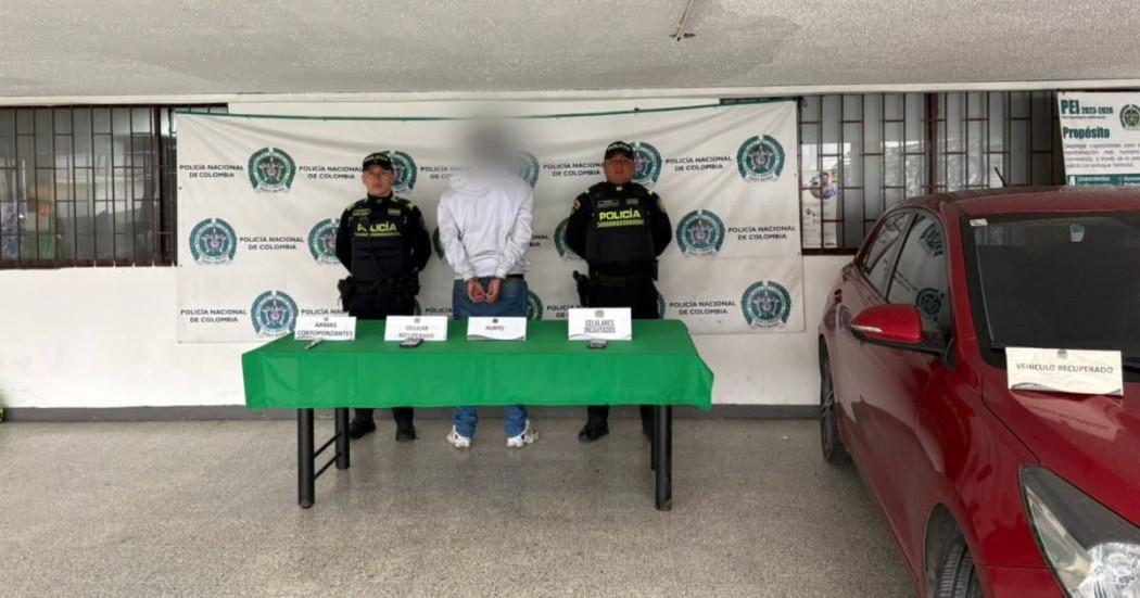 Foto de un capturado en Bogotá