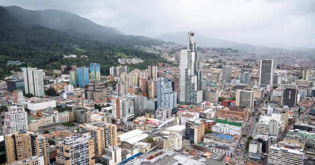 Foto de vista panorámica de Bogotá.