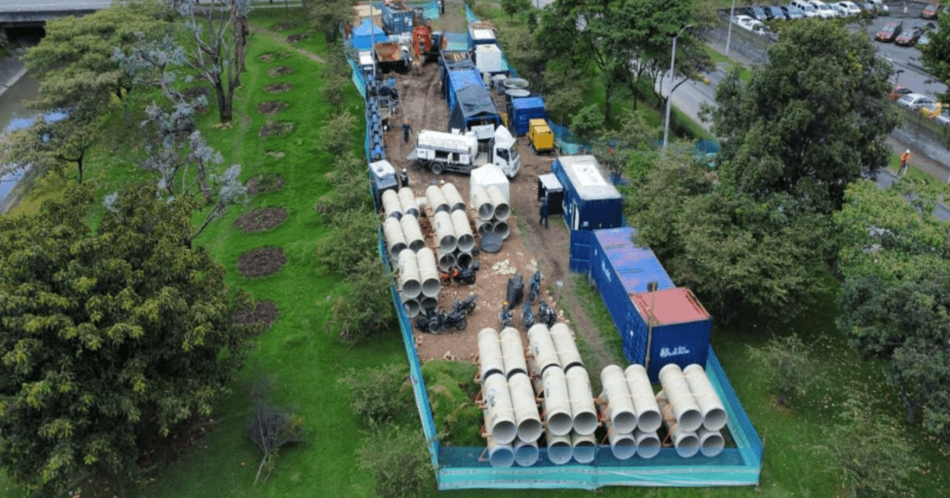 Imagen panorámica de las tuberías 