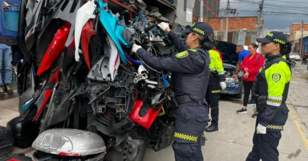 Foto del operativo en el barrio La Favorita, en el centro Bogotá.