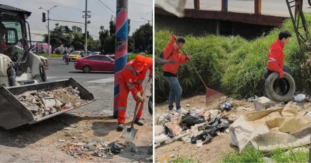 Foto durante el operativo en la calle 11 sur con carrera 24 en el barrio Restrepo al sur de Bogotá.