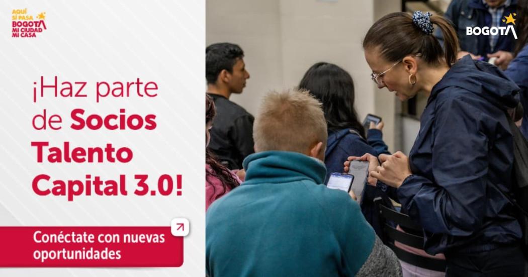 Foto de una de las ferias de empleo en Bogotá.