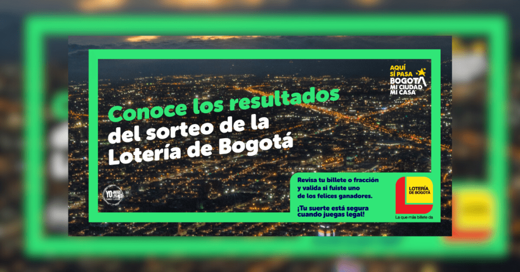 Pieza gráfica sobre la Lotería de Bogotá 