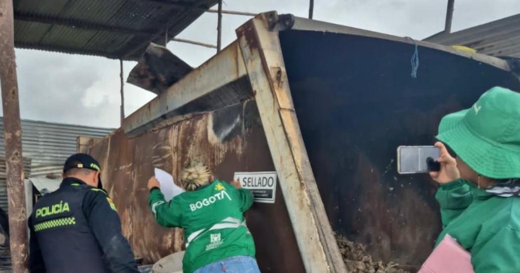 sellamiento de establecimiento que quemaba residuos orgánicos en Cerro Seco