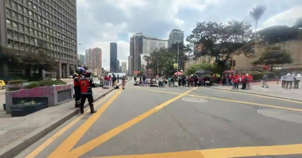 Foto de manifestaciones en Bogotá 