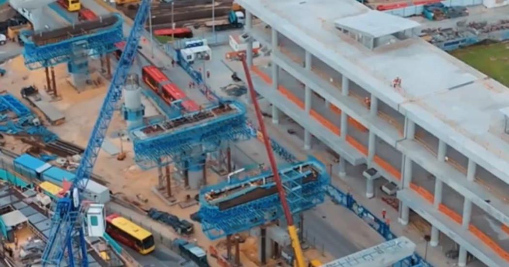 Foto de un frente de obra del Metro 