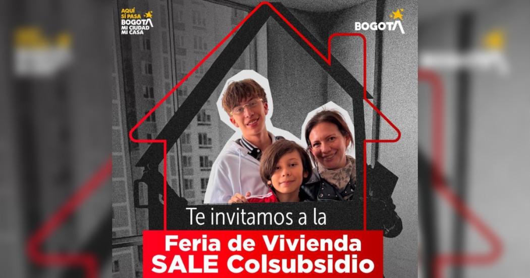 Imagen gráfica relacionada con la feria de vivienda Colsubsidio