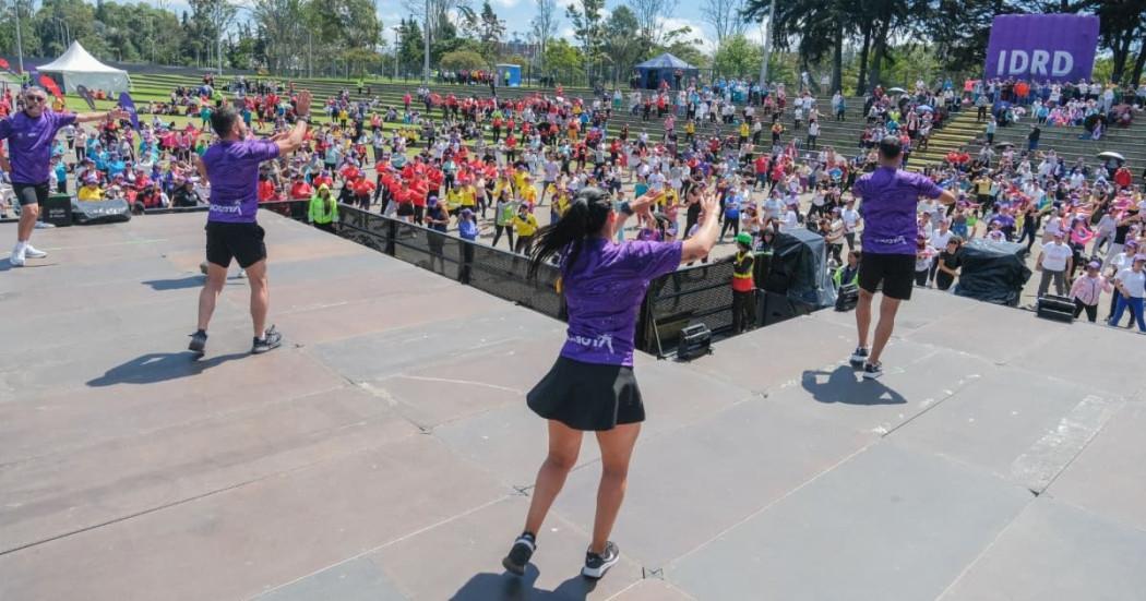Foto de una de las jornadas de actividad física en Bogotá.
