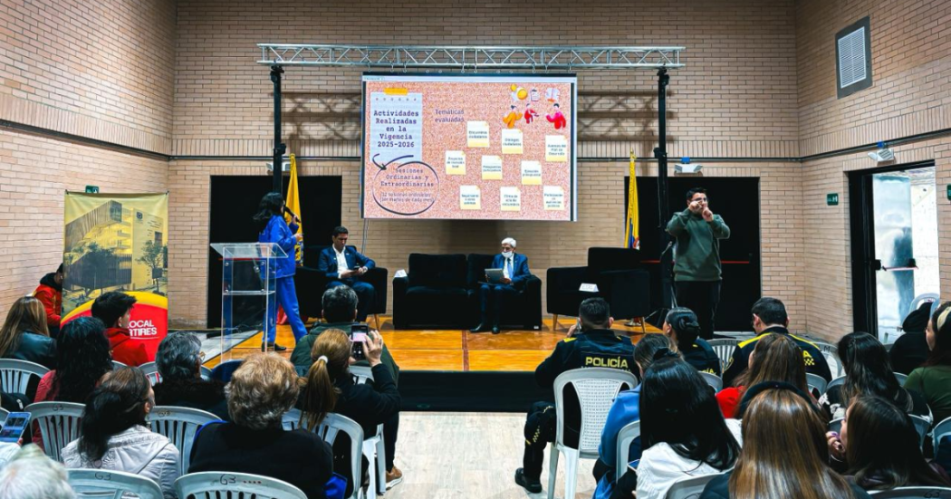 Foto de la rendición de cuentas en Los Mártires.