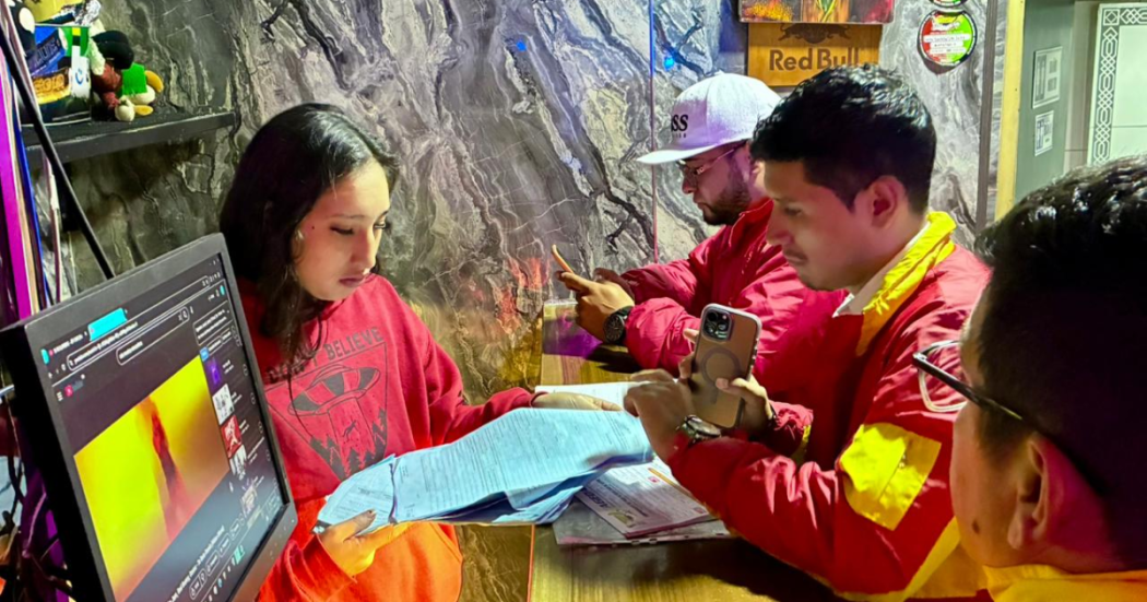 Foto de funcionarios del Distrito en operativo de seguridad