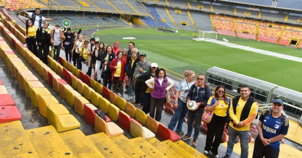 Imagen de persona en una de las tribunas de El Campín