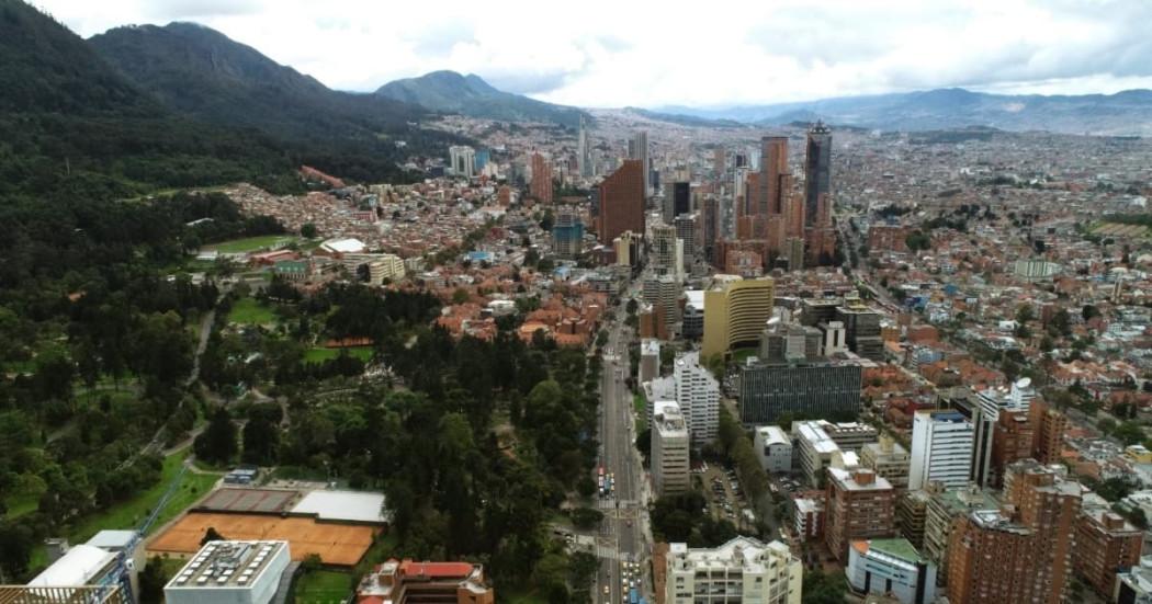 Foto panorámica de Bogotá con vista