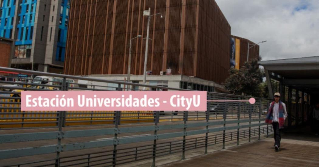 Pieza gráfica de estación Universidades