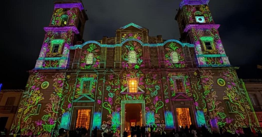 Proyección audiovisual que utiliza la fachada de la Catedral Diocesana