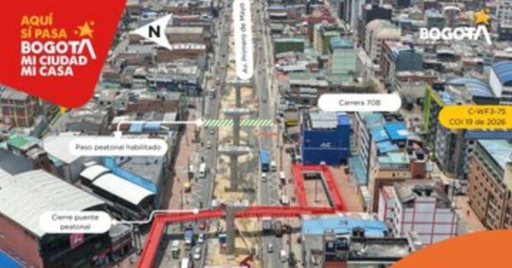 Cierre total del puente peatonal de la Av. Primero de Mayo