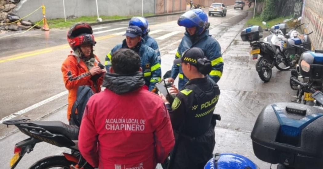 Foto de los operativos contra maniobras peligrosas en la vía Bogotá-LaCalera.