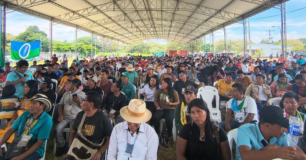 Foto del encuentro de la Gran Nación Emberá.