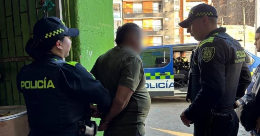 Foto del hombre capturado y propietario de bodega de reciclaje en Bogotá.