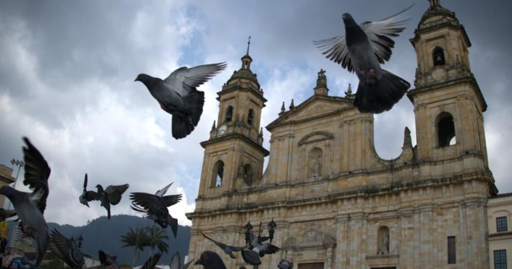 Foto de la Plaza de Bolívar en el centro de Bogotá.