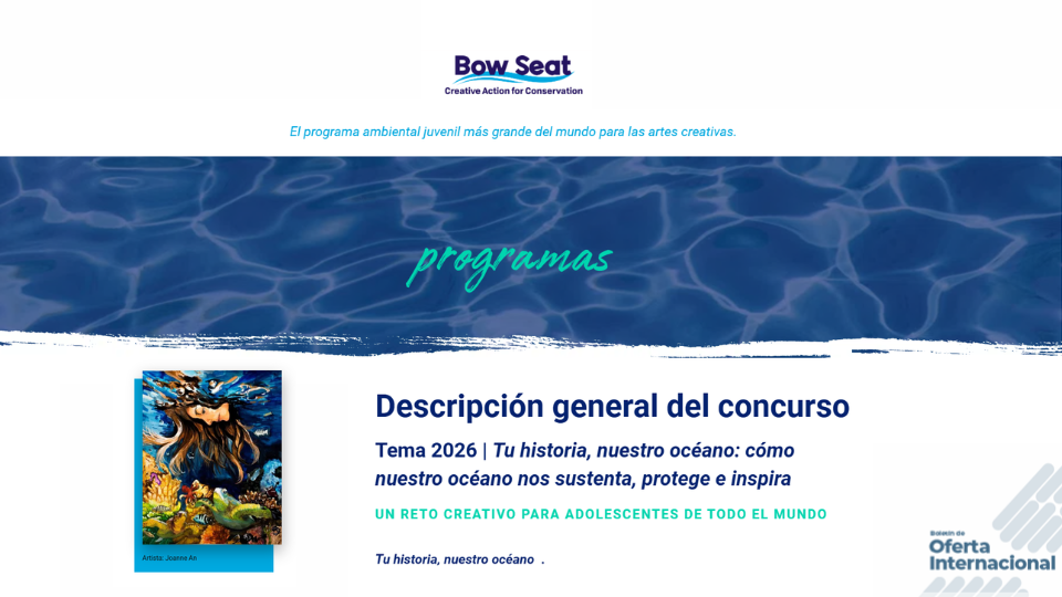 Jóvenes creando arte inspirado en la protección de los océanos