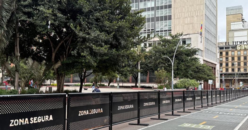 Recuperación del parque Santander en el centro de Bogotá.