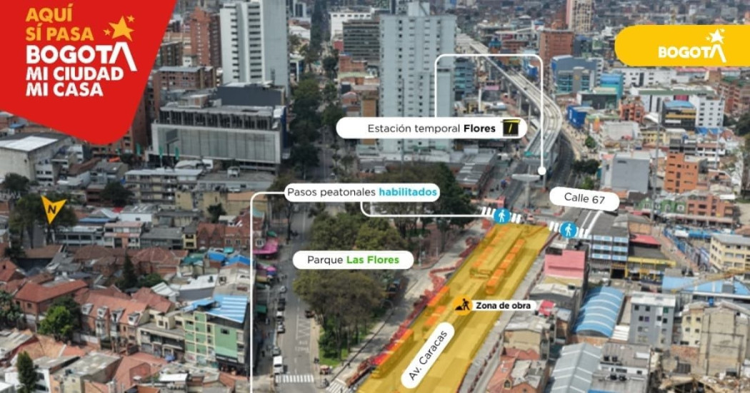 Foto de un frente de obra del Metro.