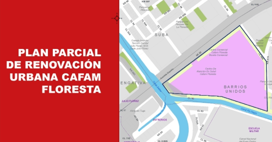 Imagen del mapa del sector de Cafam Floresta