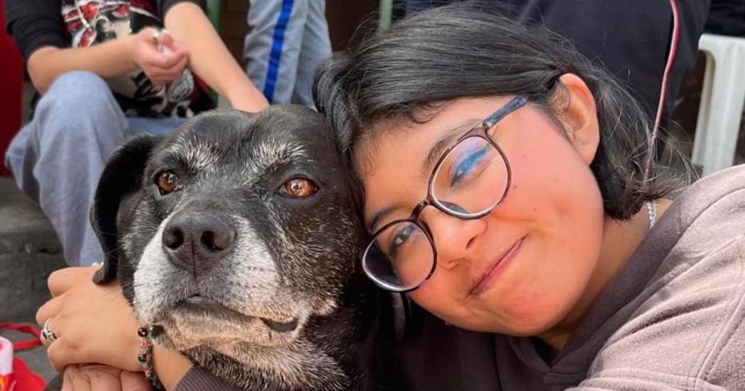 perro criollo con mujer bogotana