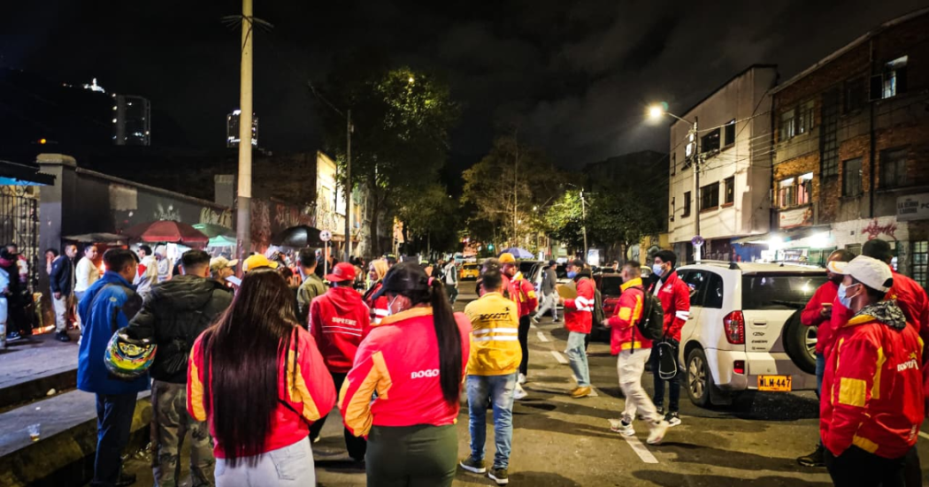 Foto de funcionarios del Distrito en operativo de seguridad