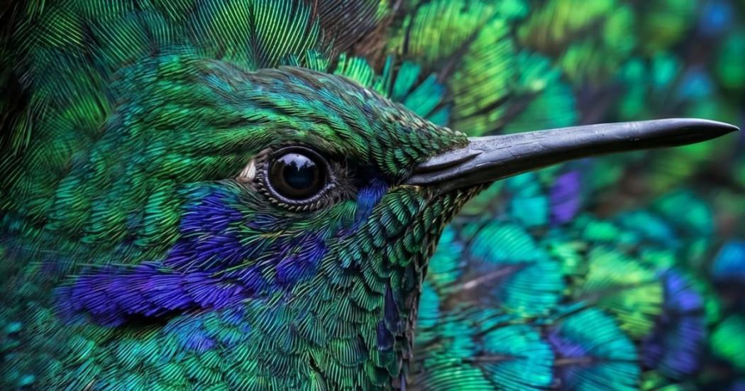 Foto de un colibrí zafiro coroniazul.