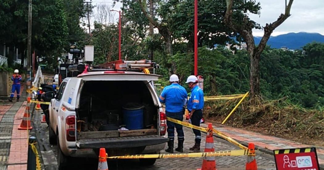 Foto que muestra trabajadores de Enel Colombia.