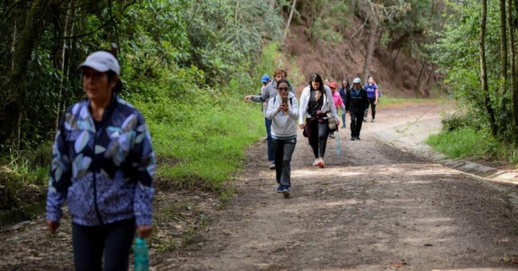mujeres en caminata recreativa del IDRD
