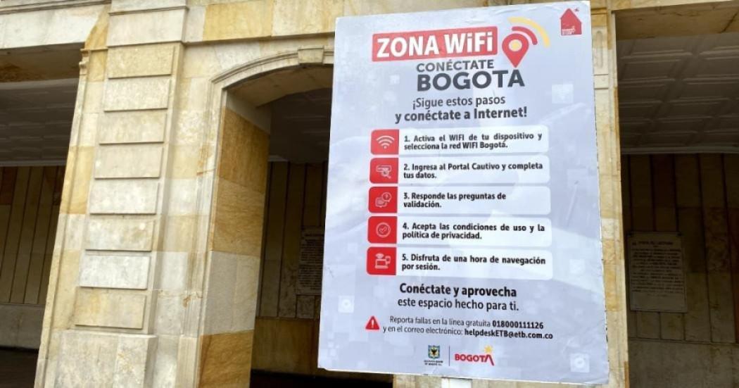 Foto de una zona wifi gratis 