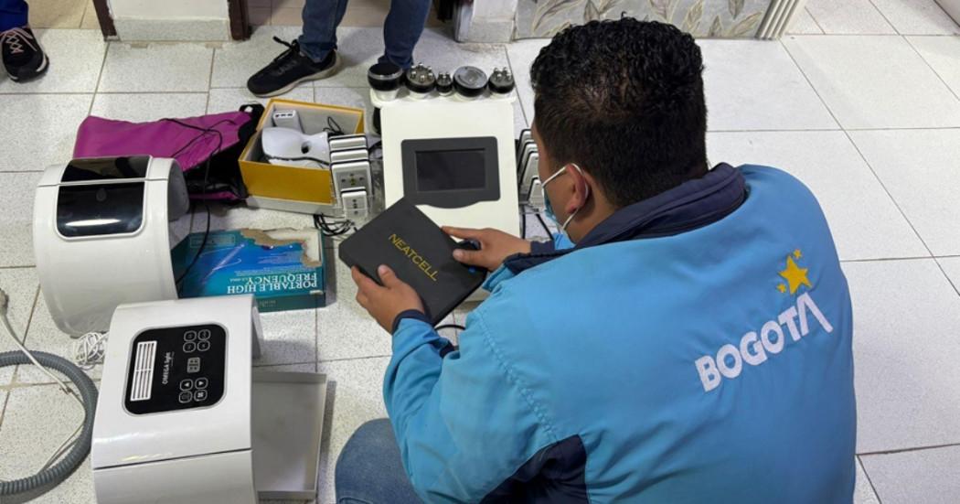 Foto de funcionarios del Distrito en operativo de seguridad