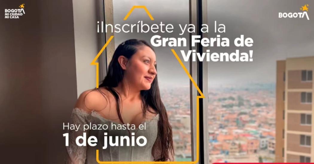 Imagen gráfica relacionada con las inscripciones virtuales para la Gran Feria de Vivienda Mi Casa en Bogotá 2026.