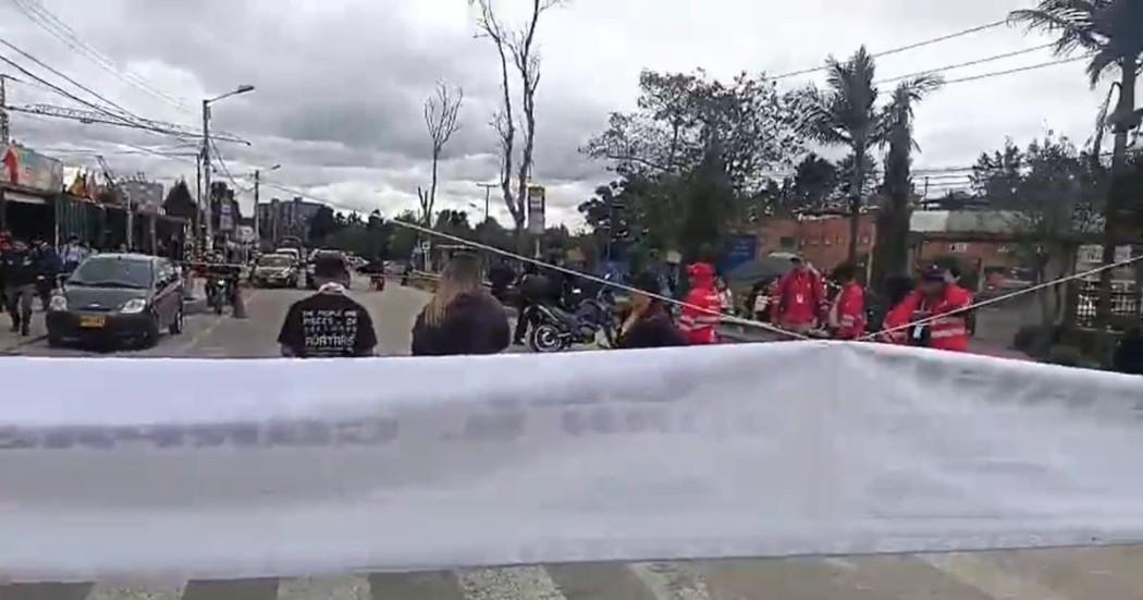 Foto de manifestaciones en Bogotá 